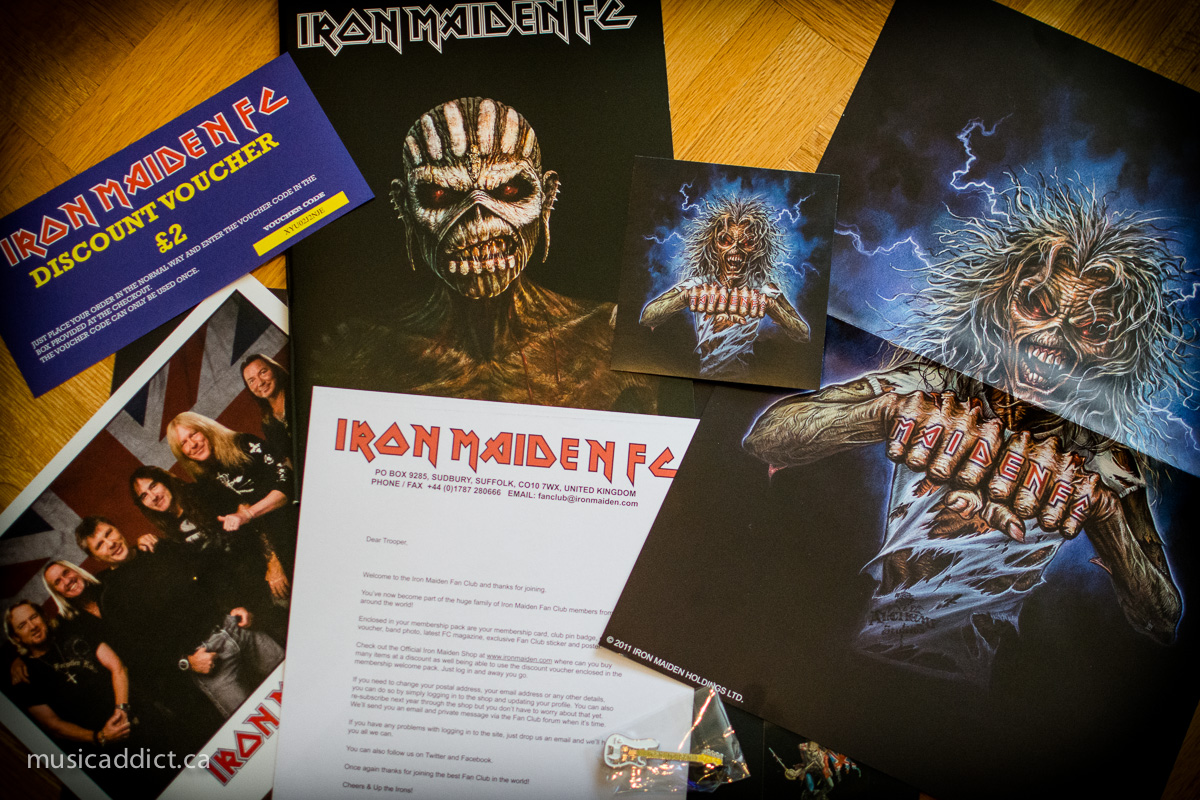 Iron Maiden Fan Club welcome package (2015)